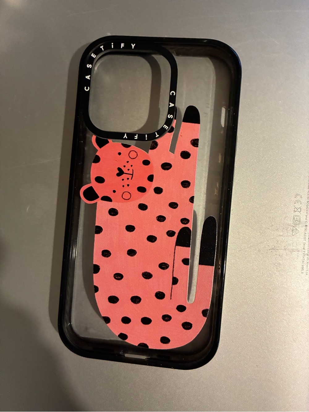 Casetify Pink Spotted Cat Clear Protective Phone Case